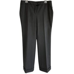 Thalian Sz 14 Charcoal Gray Trousers Cuffed Long Length Dress Pant Office Career